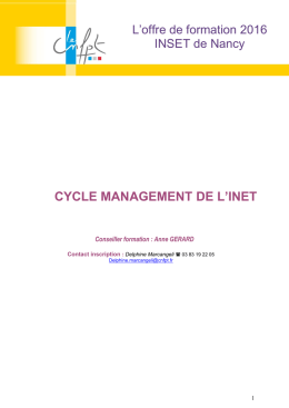 brochure cycle management - Inset de Nancy