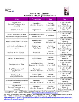 Calendrier Hiver