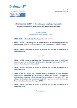 Voir le programme