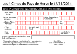 Les 4 Cimes du Pays de Herve le 13/11/2016