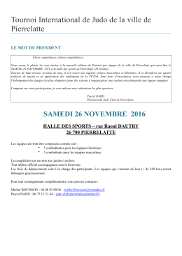 Tournoi par équipe senior de la ville de Pierrelatte le 26 novembre
