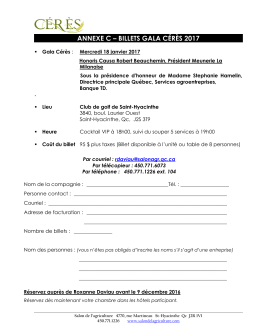 annexe c - Salon de l`agriculture