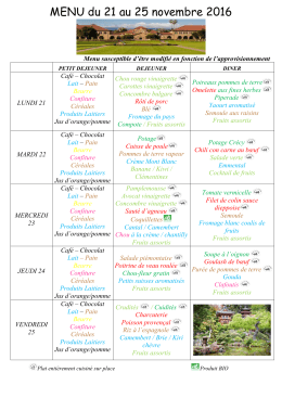 Télécharger le menu
