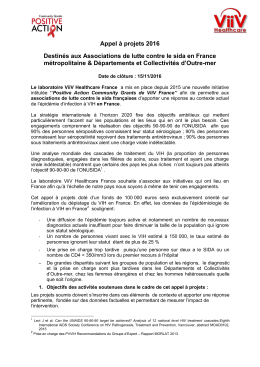 Appel à projets 2016 Destinés aux Associations de lutte