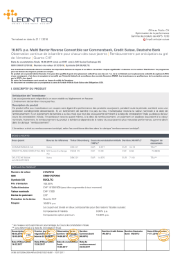 16.60% pa Multi Barrier Reverse Convertible sur