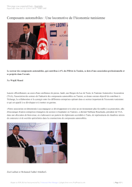 Composants automobiles : Une locomotive de l