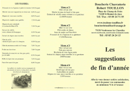 Téléchargez le menu de Noël 2016