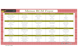 Consulter les menus - Roquebrune Cap Martin