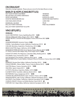 WINE MENU - The Cedars Social