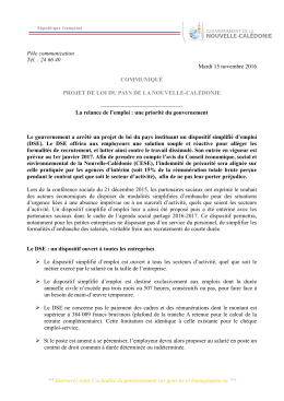 ** Retrouvez toute l`actualité du gouvernement sur gouv.nc et