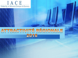 Présentation du Rapport sur l`Attractivité Régionale 2016