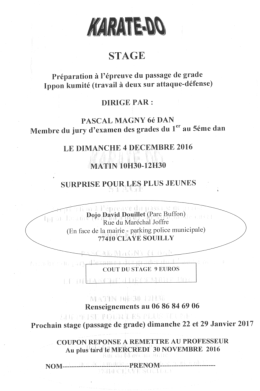 Page 1 AARATENÒ STAGE Préparation à l`épreuve du passage de