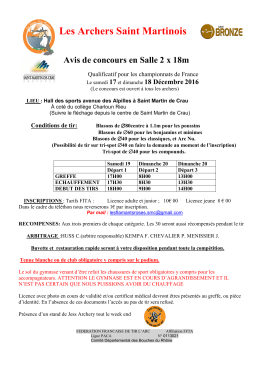 T&eacute;l&eacute;charger - Comit&eacute; D&eacute;partemental 13 Tir &agrave; l`Arc
