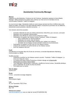 Assistant(e) Community Manager