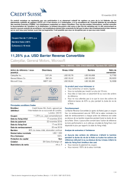 11,25% p.a. USD Barrier Reverse Convertible Caterpillar, General