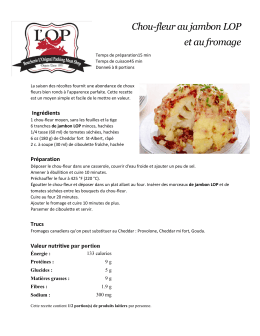 Chou-fleur au jambon LOP et au fromage