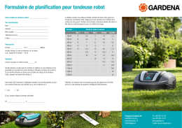 Formulaire de planification pour tondeuse robot