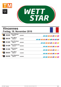 Programm - Wettstar