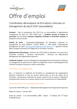 Offre d`emploi