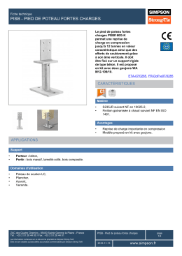 PISB Pied de poteau fortes charges - Simpson Strong-Tie