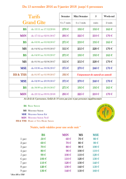 Consultez nos tarifs
