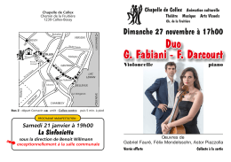 Programme Concert Fabiani Darcourt - Collex