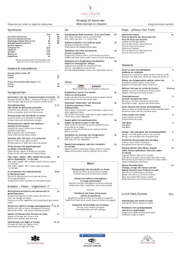 Menu restaurant