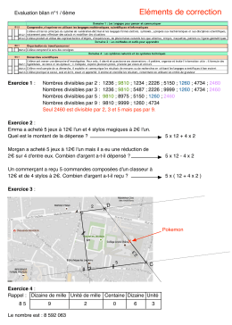 Eléments de correction