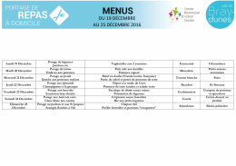 du 19 d&eacute;cembre au 25 d&eacute;cembre 2016 - Bray