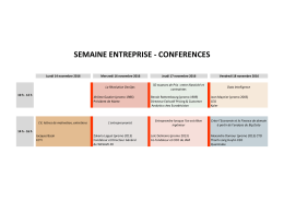 Programme des Conférences