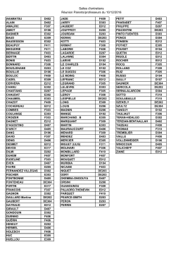 Salles d`entretiens Réunion Parents/professeurs du 10/12/2016