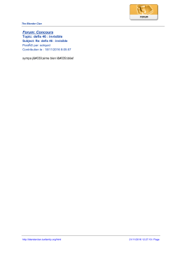 Forum: Concours - The Blender Clan