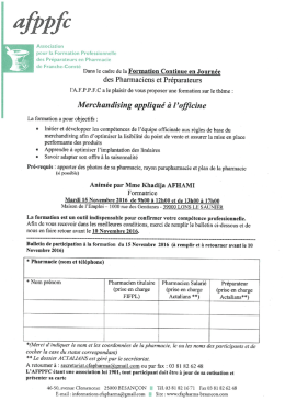 Télécharger ici l`invitation - CFA Pharmacie de Franche