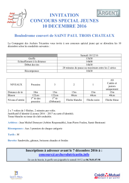 INVITATION CONCOURS SPECIAL JEUNES 10 DECEMBRE 2016