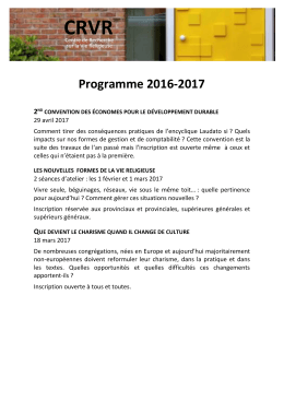 Programme 2016-2017