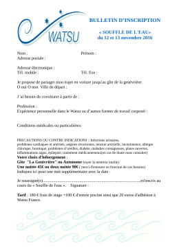 bulletin d`inscription