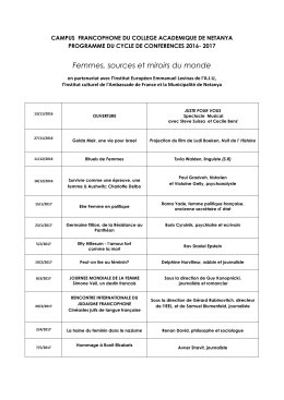 Télécharger le programme du cycle de rencontres