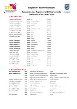 Programme 2016-2017