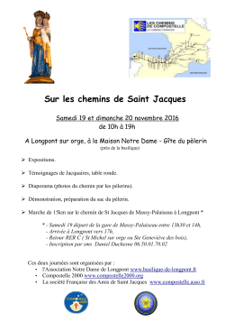 Sur les chemins de Saint Jacques