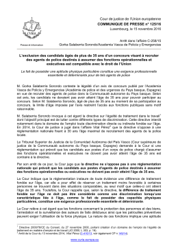 15 novembre 2016 - curia