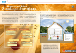 Connaissances de base stockage thermique