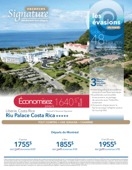 Les évasions du mardi au Costa Rica