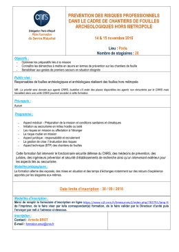 Programme de la formation - DGDR