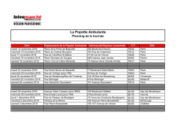 Voir le planning de la tourn&eacute;e