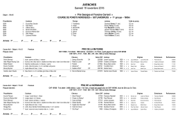 3 Liste de partants - Starterliste