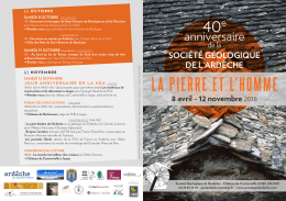 fichier pdf de ce dépliant - Société Géologique de l`Ardèche