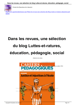 Dans les revues, une s&eacute;lection du blog Luttes-et