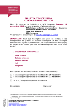 Téléchargez le bulletin d`inscription