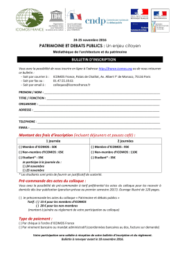 Bulletin d`inscription
