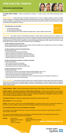 Offre de mutation - promotion - Cadre, classe 4.